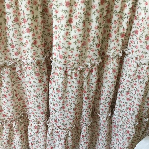 Trixxi Tan Floral-Print Chiffon Tiered Fit & Flare Dress - Picture 4 of 12